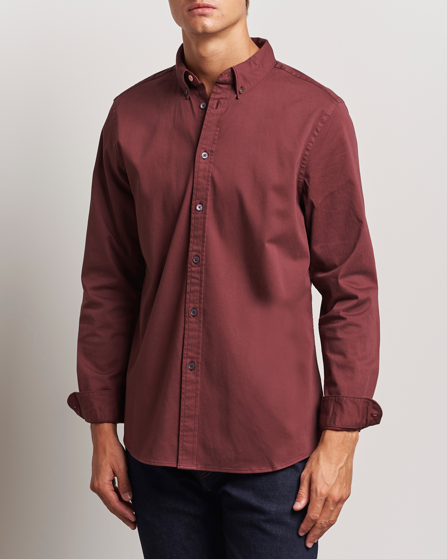 Uomini | Camicie | PS Paul Smith | Regular Fit Cotton Shirt Dark Red