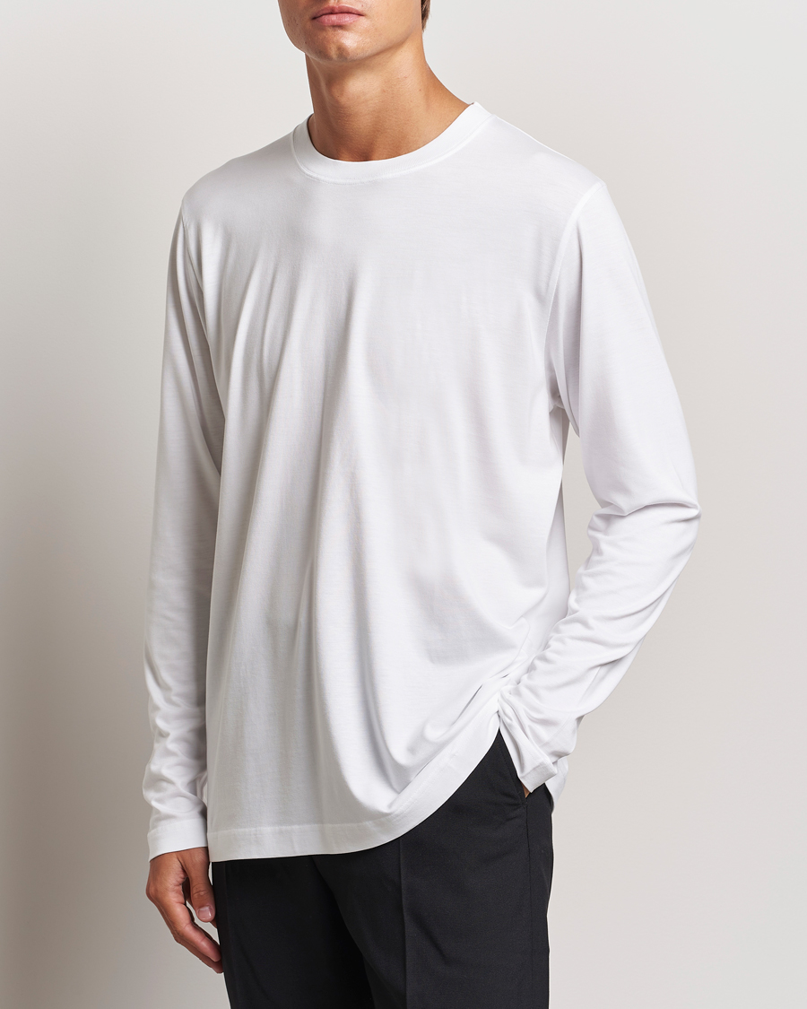 Uomini | CDLP | CDLP | Midweight Long Sleeve T-Shirt White