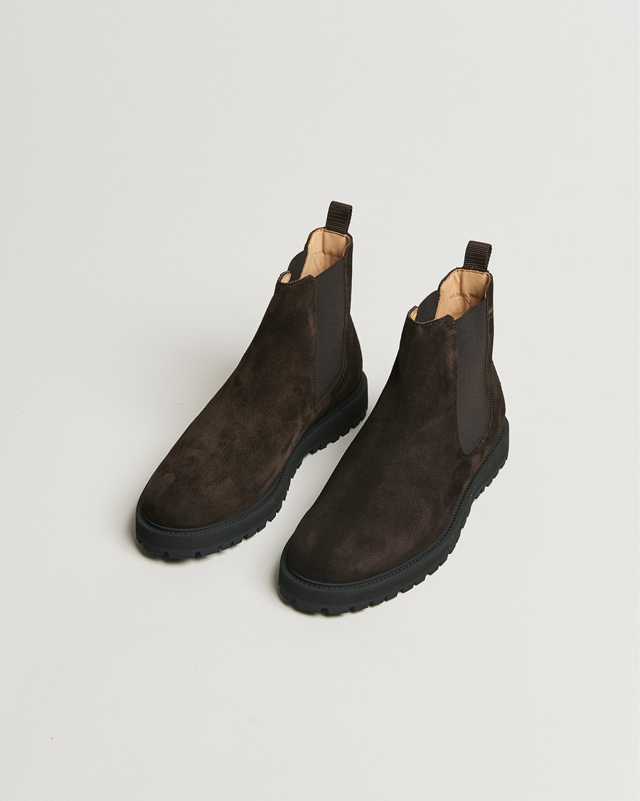 Uomini | New Nordics | CQP | Crest Suede Chelsea Boot Dark Brown