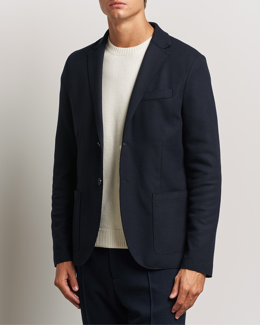 Uomini | Harris Wharf London | Harris Wharf London | Two Button Superfine Merino Blazer Navy