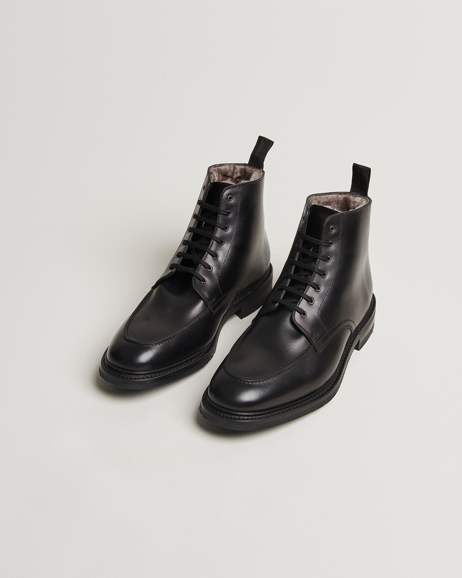 Uomini |  | Loake 1880 | Gisbourne Shearling Leather Boot Black