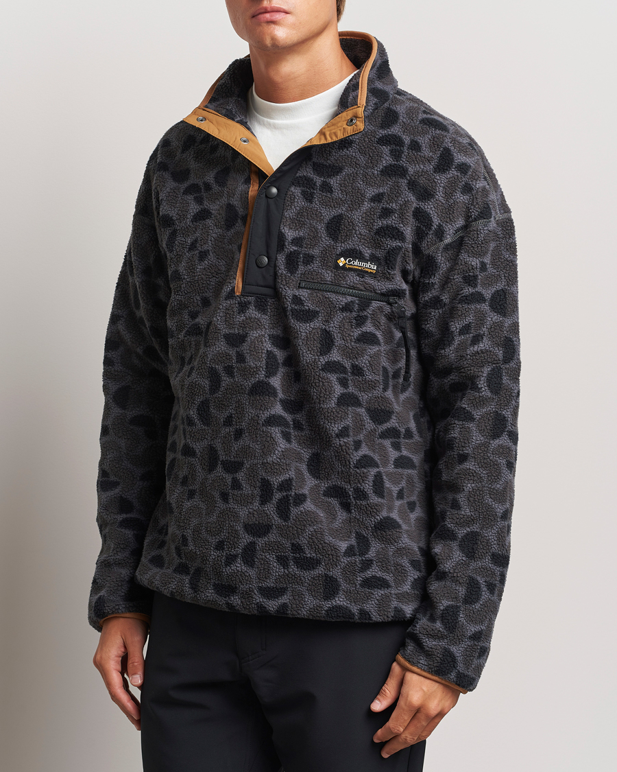 Uomini | Active | Columbia | Helvetia Printed Half Snap Fleece Black