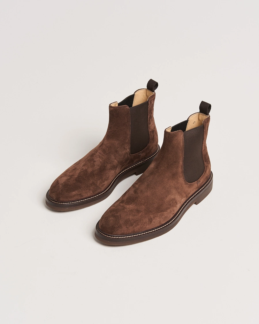 Uomini | Brunello Cucinelli | Brunello Cucinelli | Chelsea Boots Dark Brown Suede