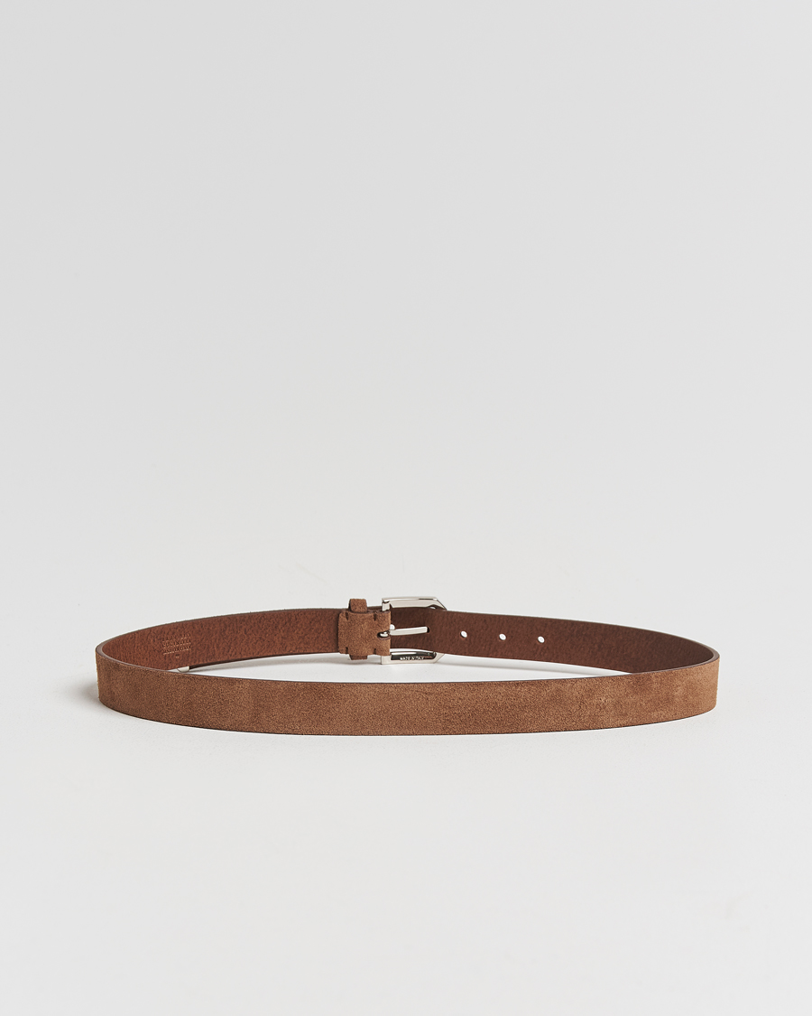 Uomini | Accessori | Brunello Cucinelli | Suede Belt Brown