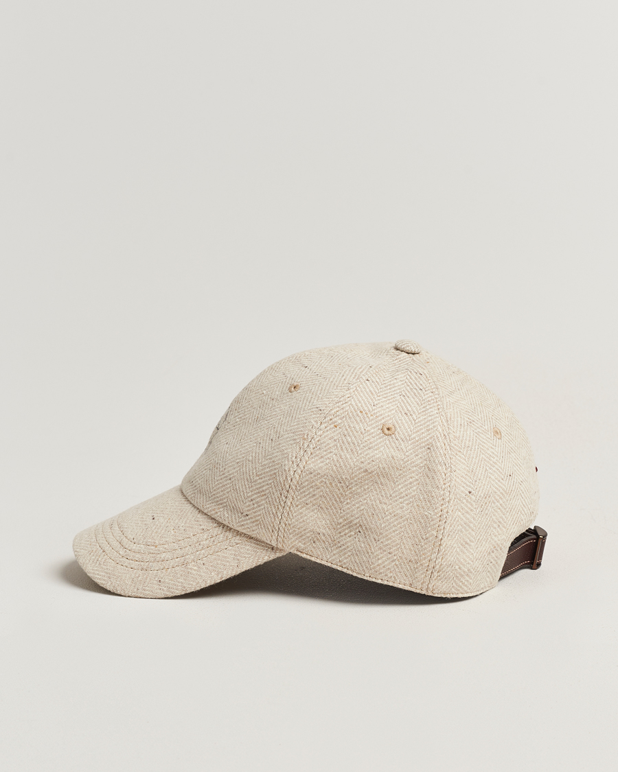 Uomini | Cappelli & Berretti | Brunello Cucinelli | Herringbone Flannel Cap Light Beige