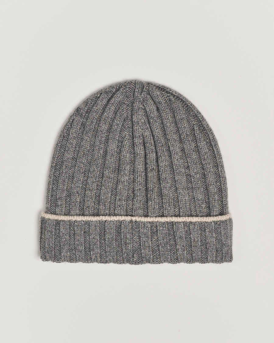 Uomini |  | Brunello Cucinelli | Cashmere Contrast Beanie Grey Melange