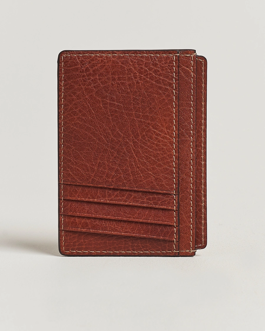 Uomini | Luxury Classics | Brunello Cucinelli | Grain Leather Cardholder Cognac