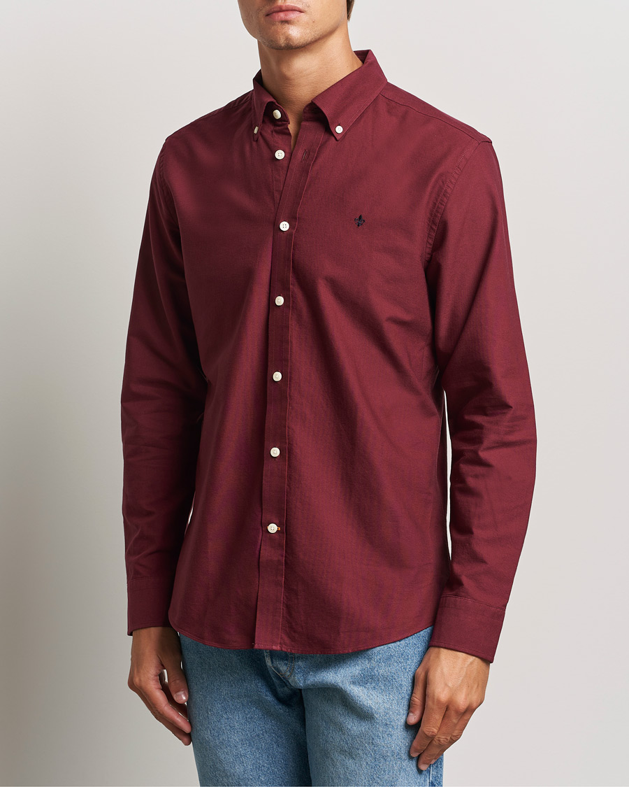 Uomini | Business & Beyond - Casual | Morris | Douglas Oxford Shirt Wine Red