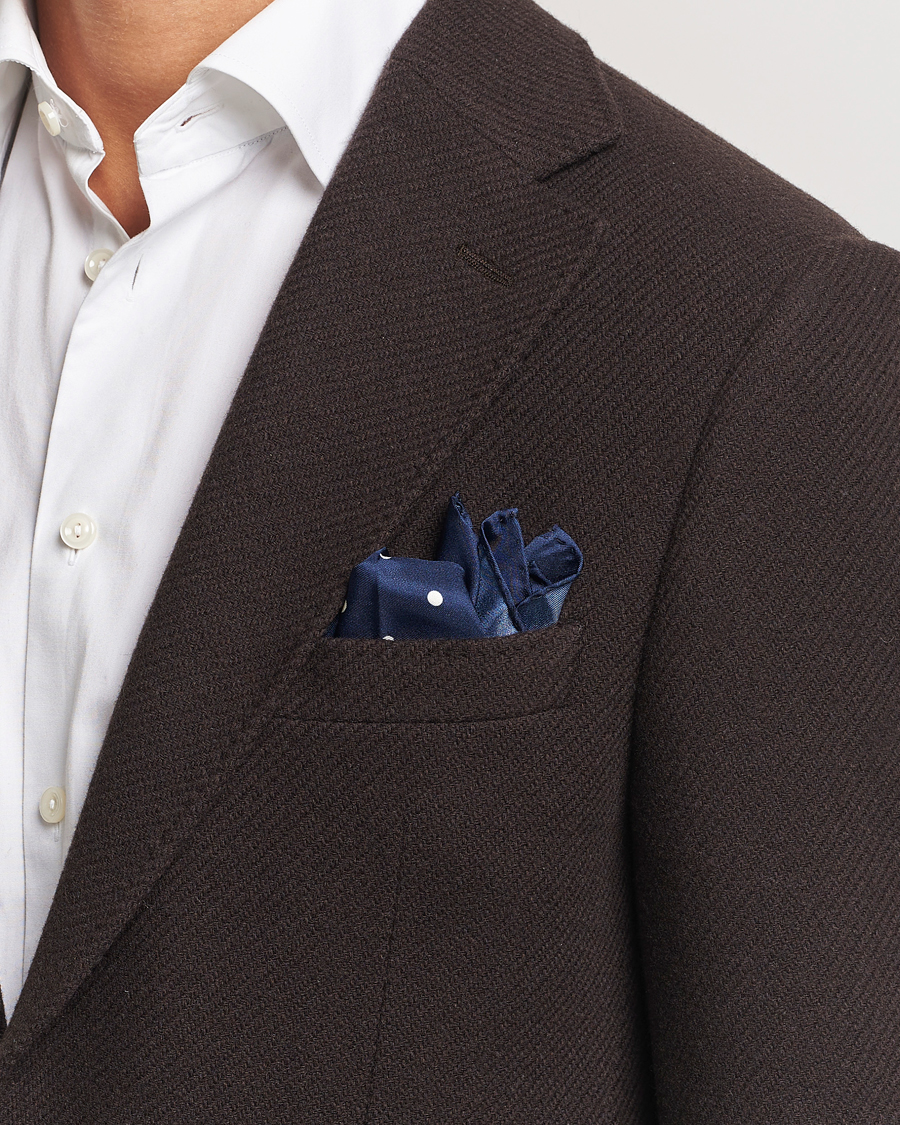 Uomini | Fazzoletti da taschino | Morris | Dot Pocket Square Navy