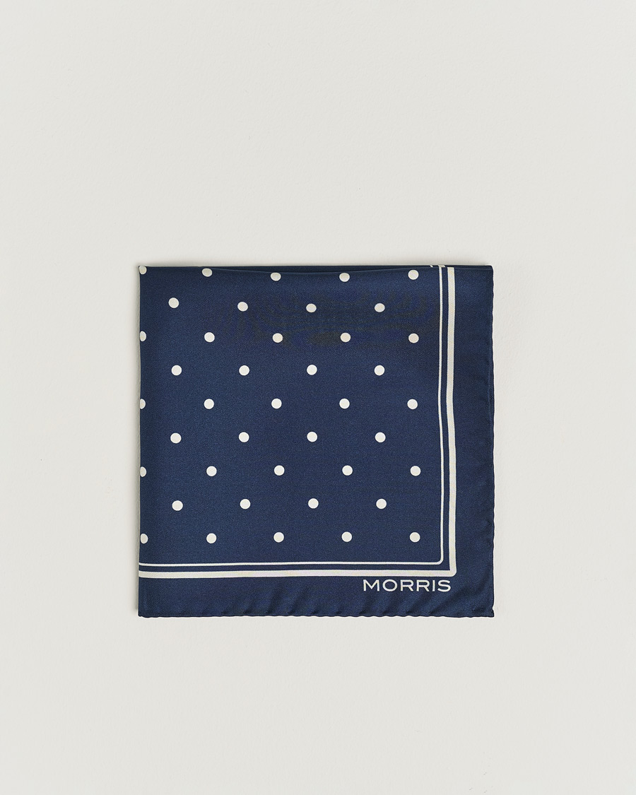 Uomini | Preppy Authentic | Morris | Dot Pocket Square Navy