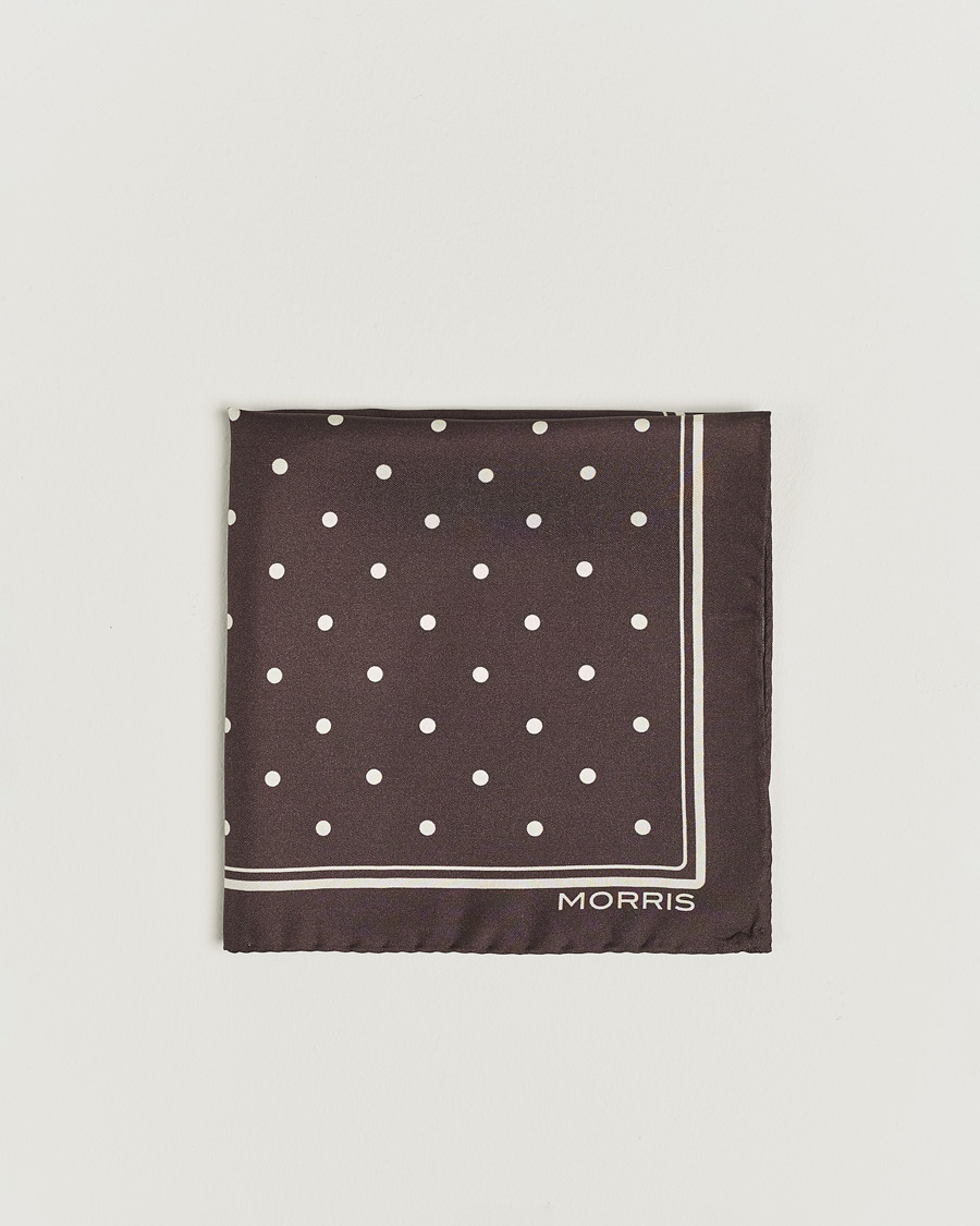 Uomini | Novita' | Morris | Dot Pocket Square Brown