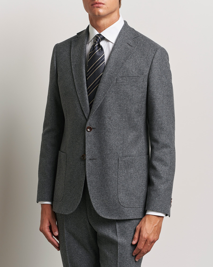 Uomini | Morris | Morris | Flannel Wool Blazer Grey