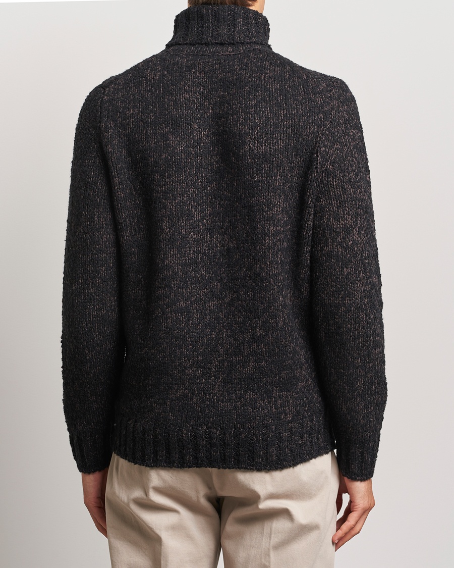 Uomini | Maglieria | Morris | Herbert Heavy Knitted Rollneck Brown