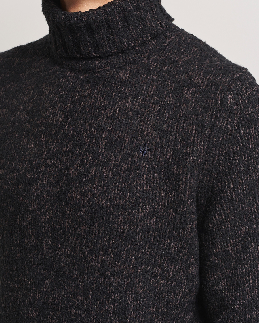 Uomini | Maglieria | Morris | Herbert Heavy Knitted Rollneck Brown