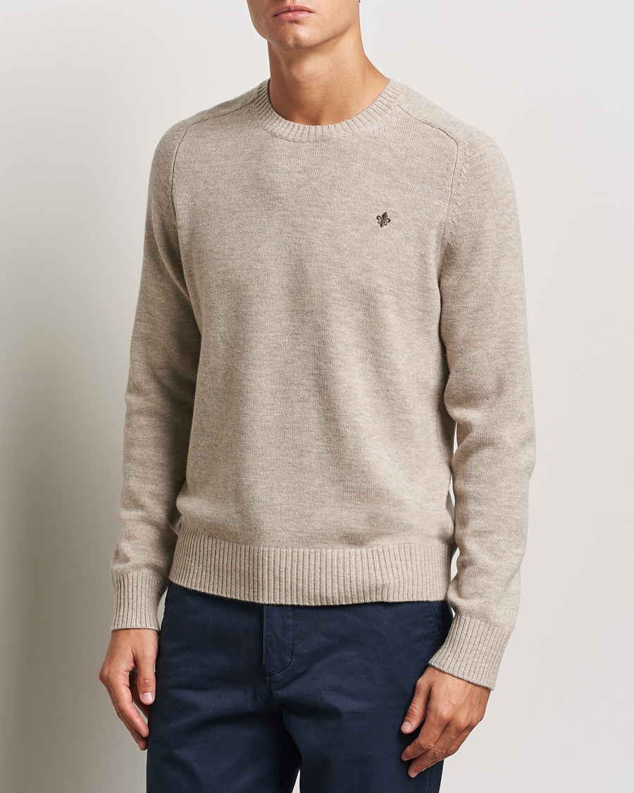 Uomini |  | Morris | Hertford Merino Crew Neck Khaki