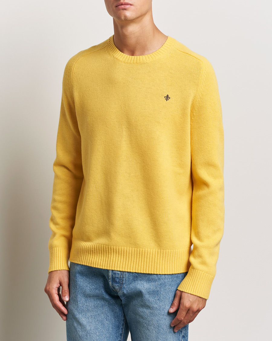 Uomini | Preppy Authentic | Morris | Hertford Merino Crew Neck Yellow