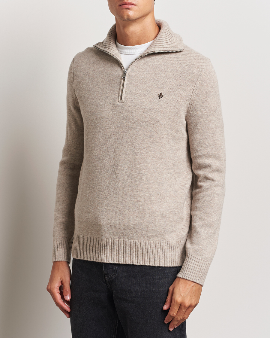 Uomini |  | Morris | Hertford Merino Half Zip Khaki