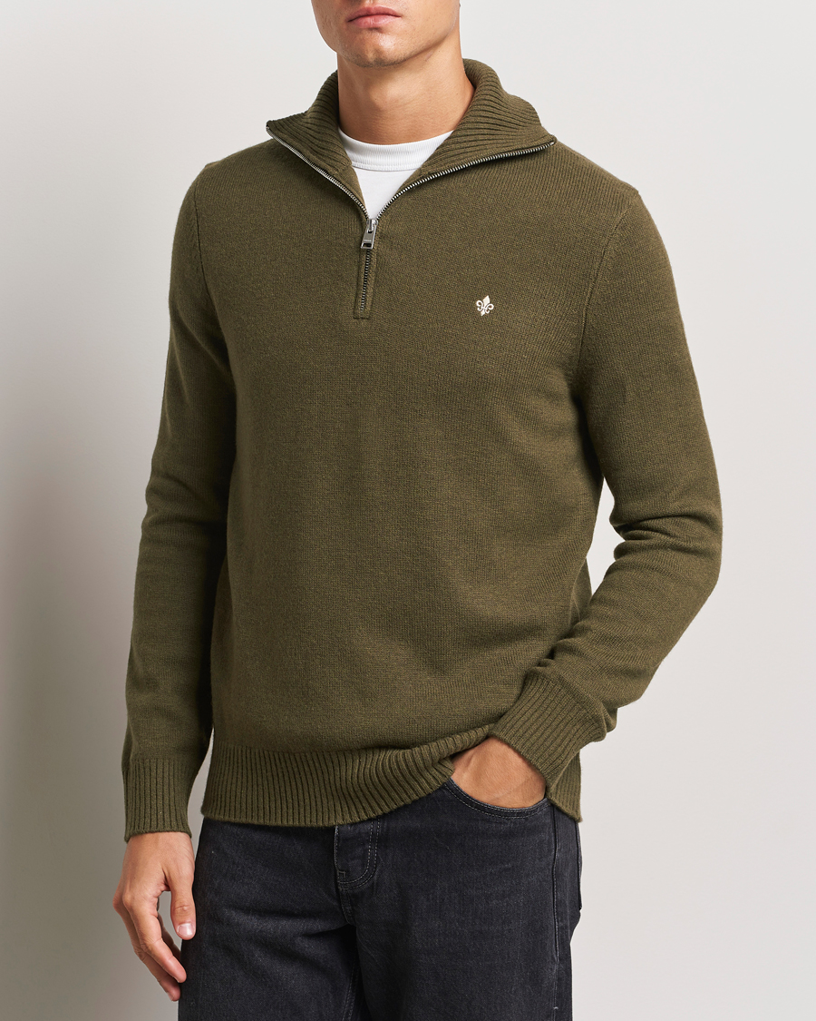 Uomini | Half-zip | Morris | Hertford Merino Half Zip Olive