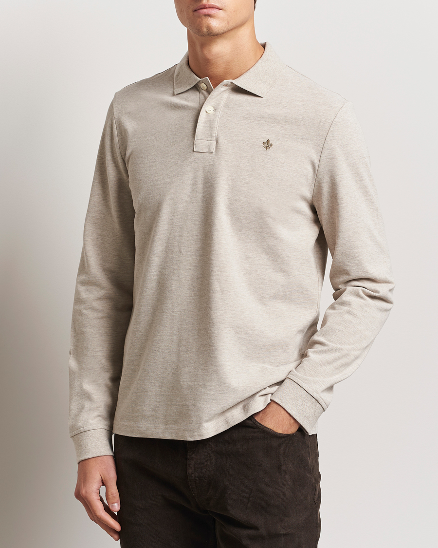 Uomini |  | Morris | Camden Long Sleeve Polo Khaki