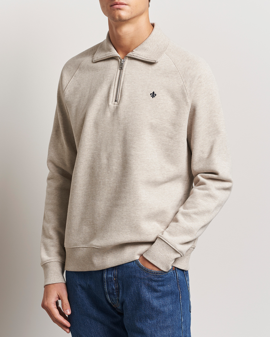 Uomini |  | Morris | Maryon Half Zip Sweatshirt Khaki