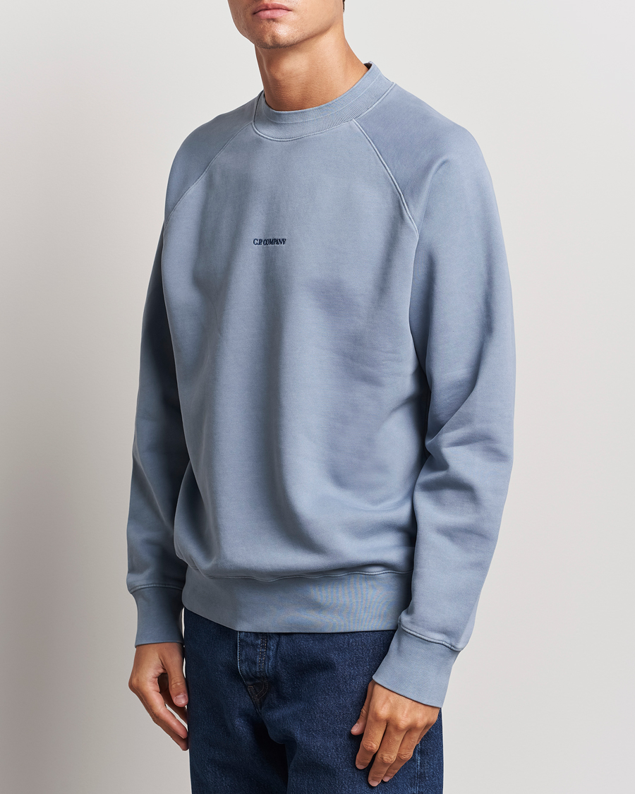 Uomini | Felpe | C.P. Company | Brushed Emerized Fleece Sweatshirt Light Blue