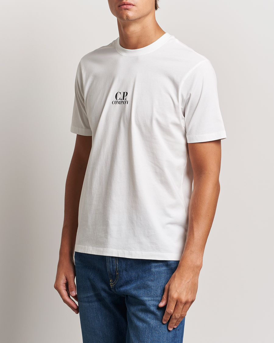 Uomini | Camicie a maniche corte | C.P. Company | Jersey Back Logo T-Shirt White