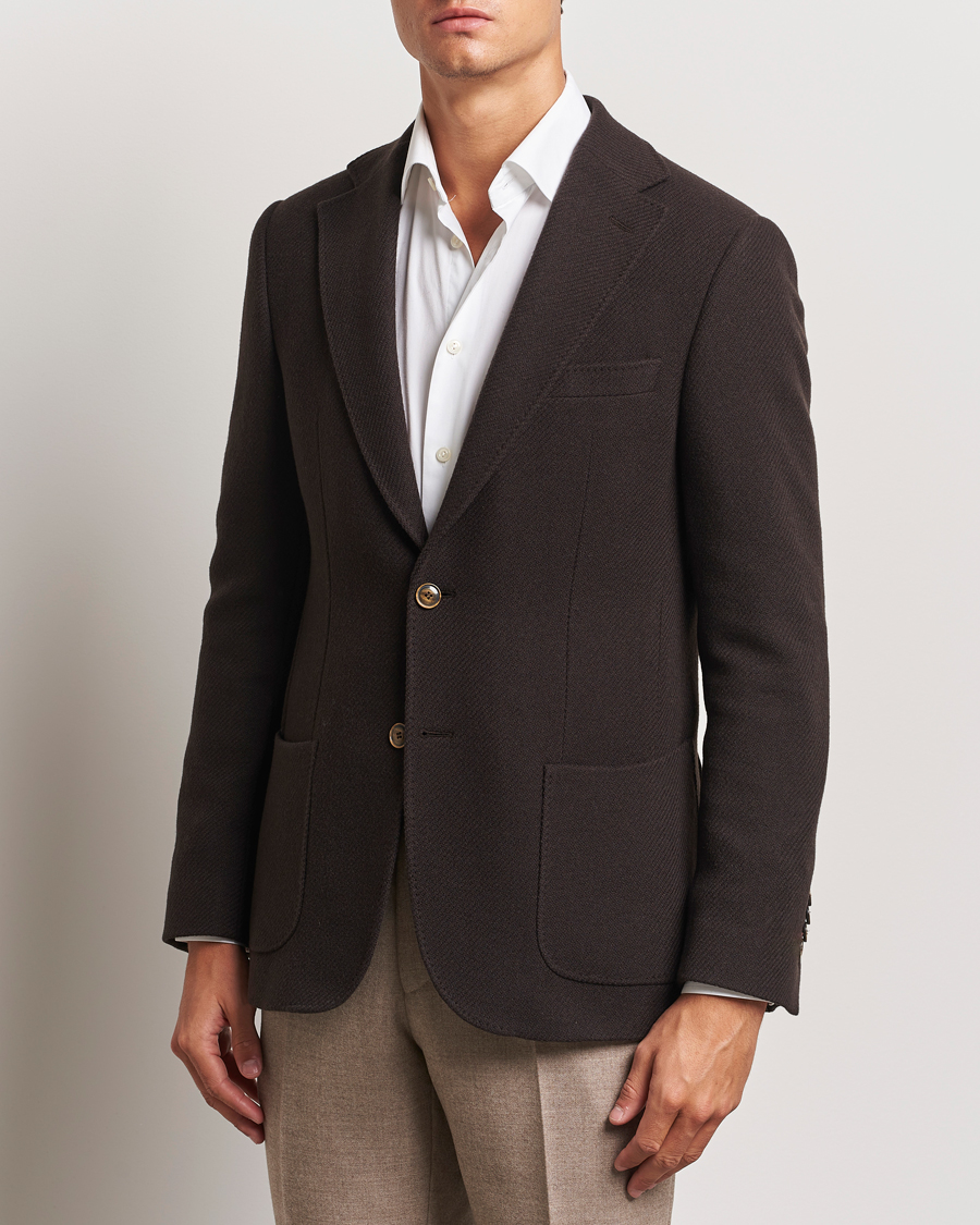 Uomini | Blazer di lana | Morris Heritage | Soft Lambswool Blazer Brown