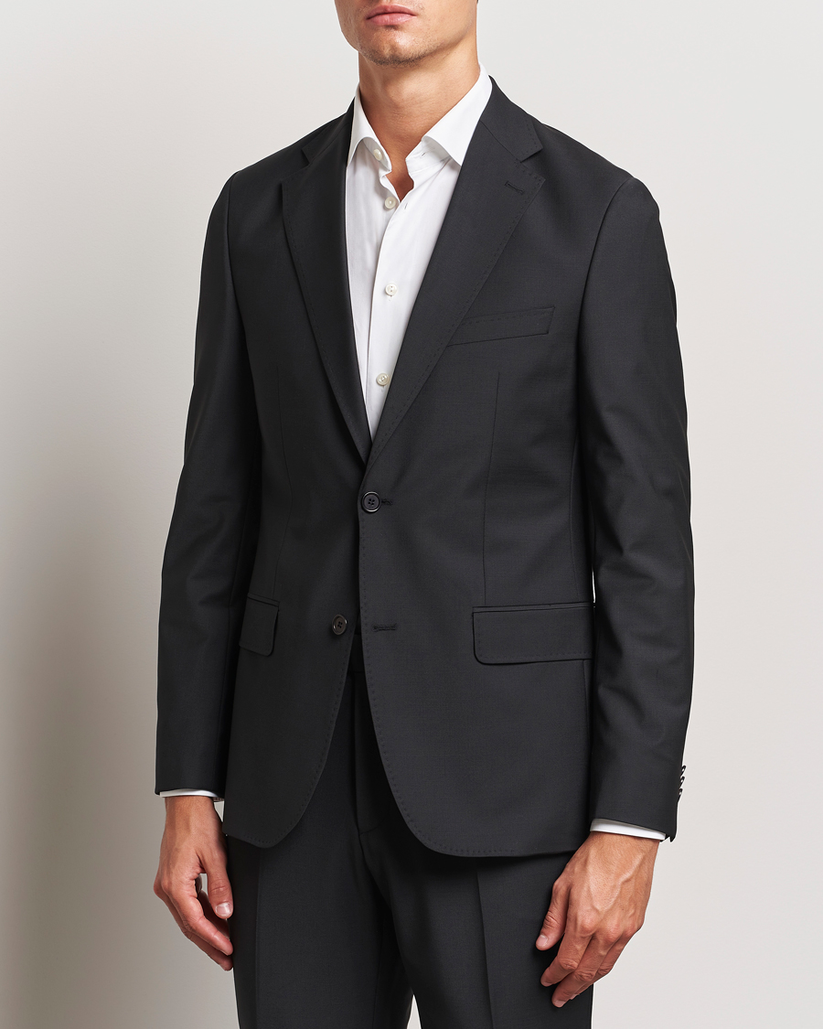 Uomini | Blazers | Morris Heritage | Morris Wool Suit Blazer Black