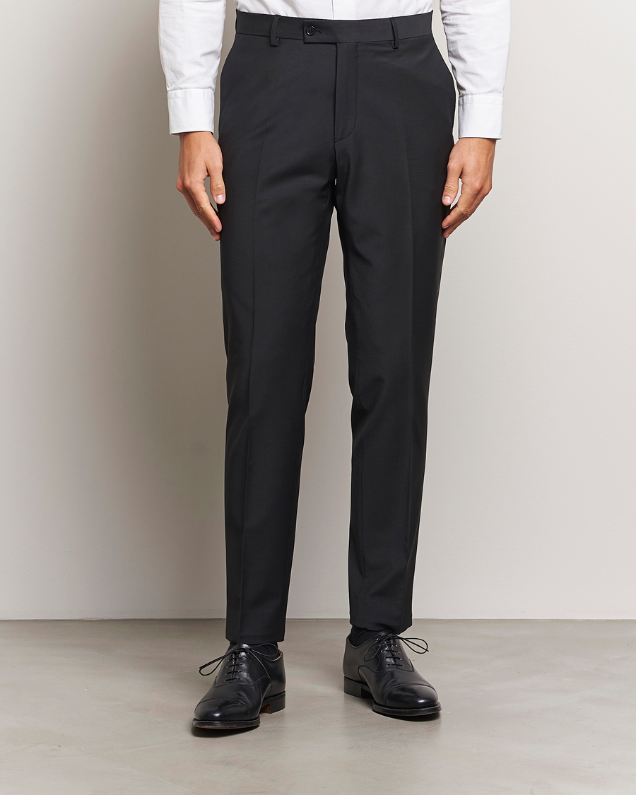 Uomini | Abbigliamento | Morris Heritage | Morris Wool Suit Trousers Black