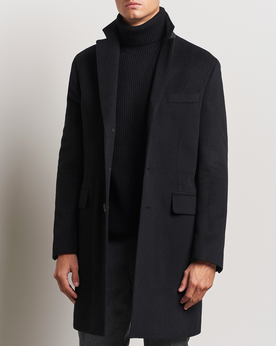 Uomini |  | Oscar Jacobson | Syar Wool/Cashmere Coat Black