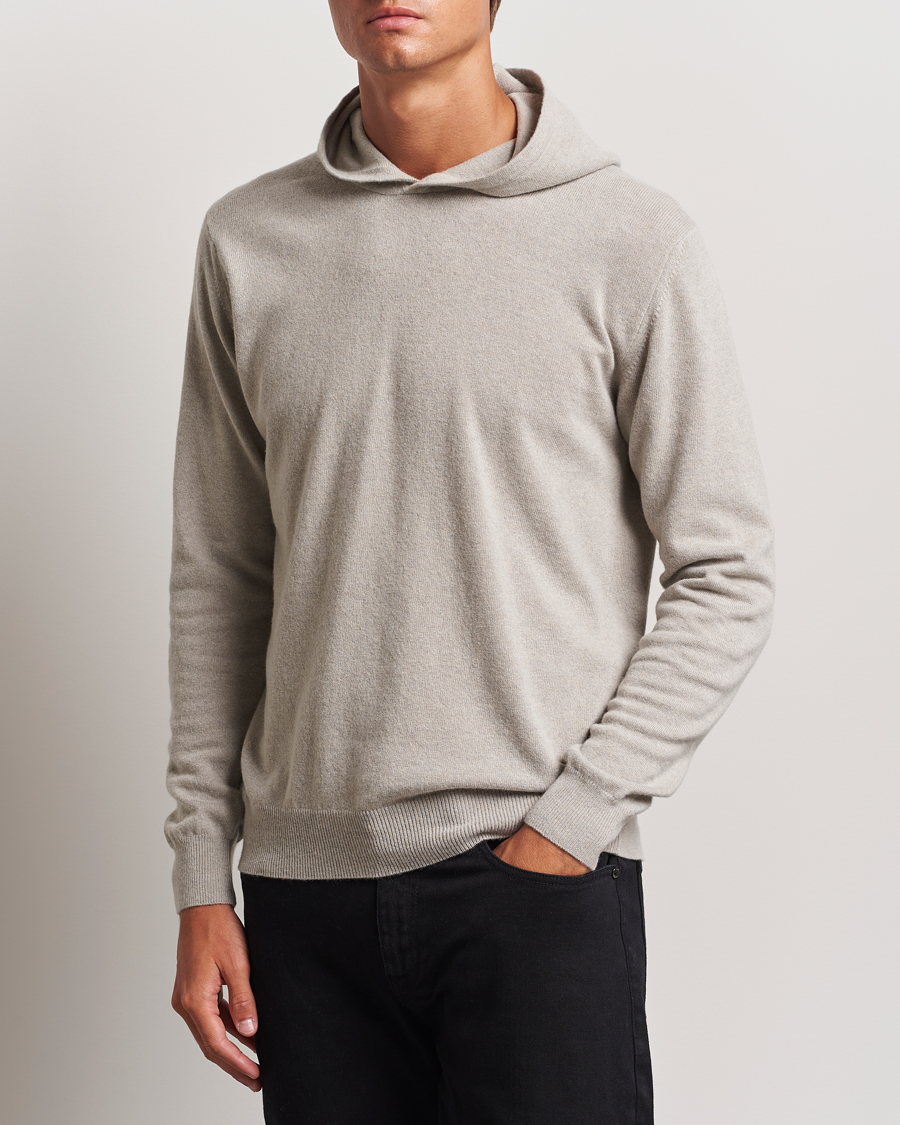 Uomini |  | Oscar Jacobson | Pascal Wool/Cashmere Hoodie Beige