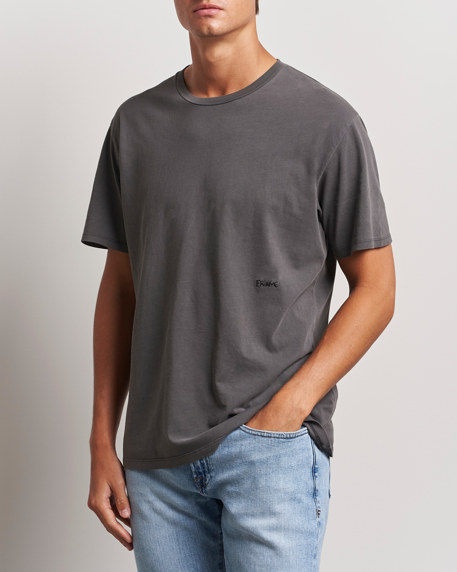 Uomini | FRAME | FRAME | Short Sleeve Relaxed T-Shirt Washed Anthracite