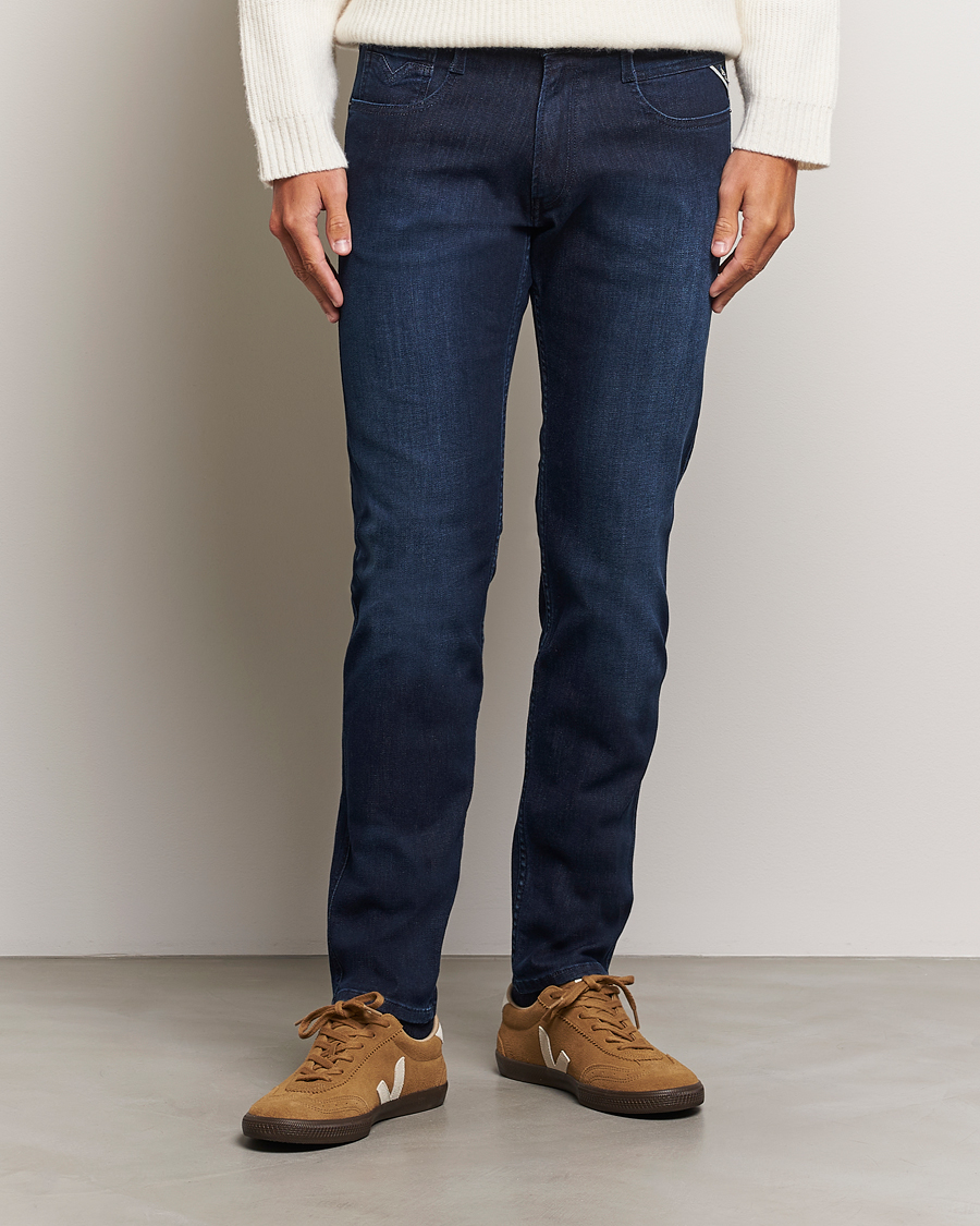 Uomini | Slim fit | Replay | Anbass Powerstretch Jeans Dark Indigo