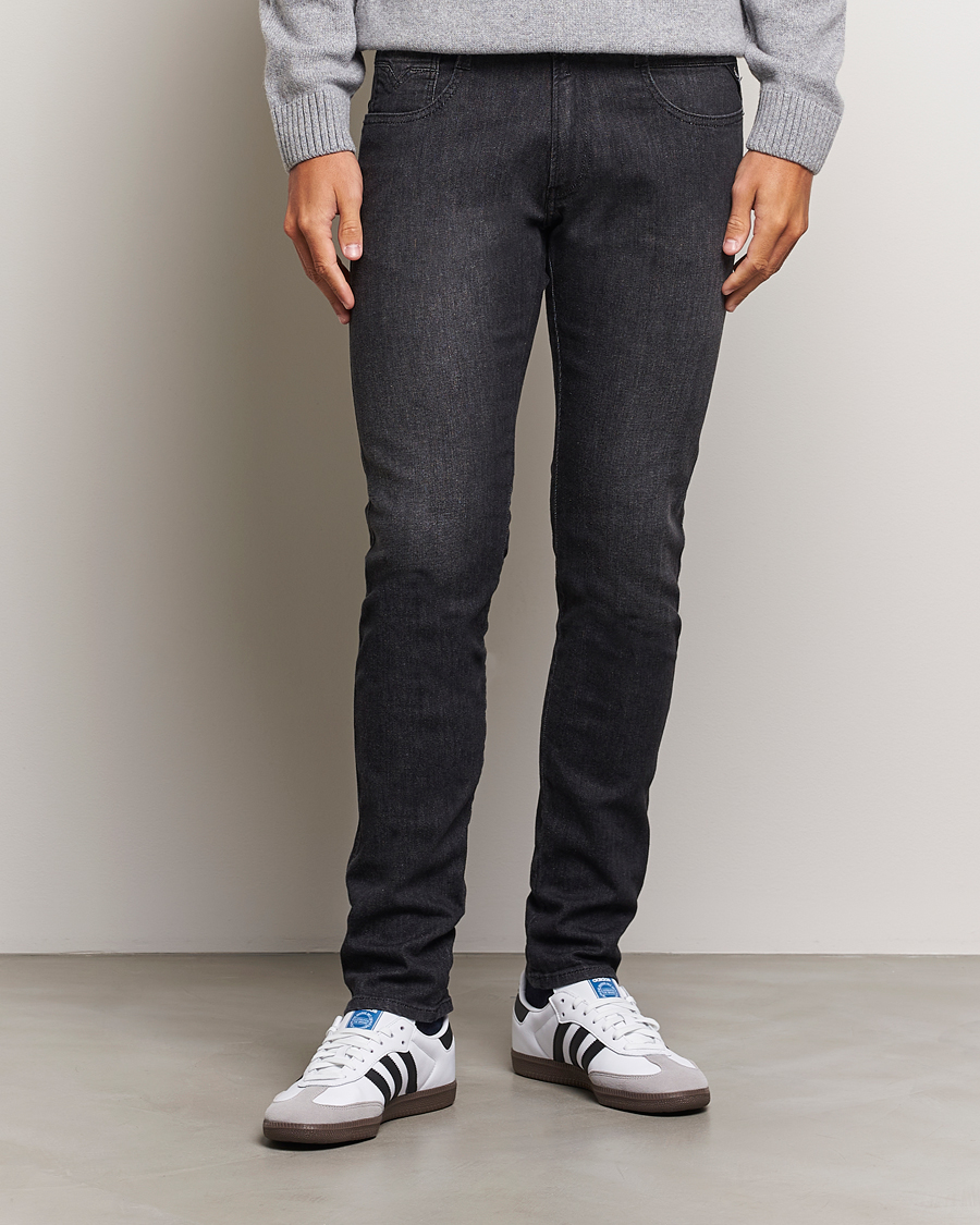 Uomini | Slim fit | Replay | Anbass Powerstretch Jeans Washed Black