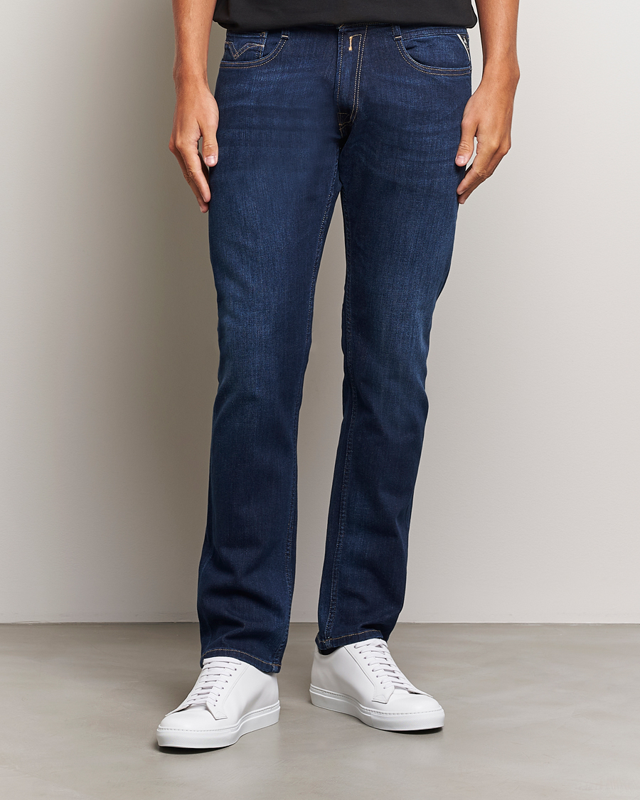 Uomini | Jeans | Replay | Rocco Tapered Stretch Jeans Dark Blue