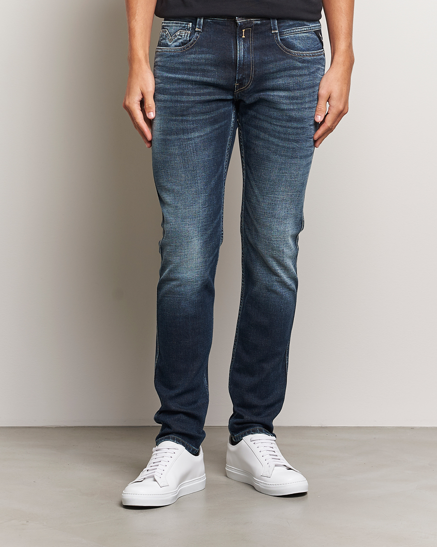 Uomini | Slim fit | Replay | Anbass Stretch Jeans Dark Blue