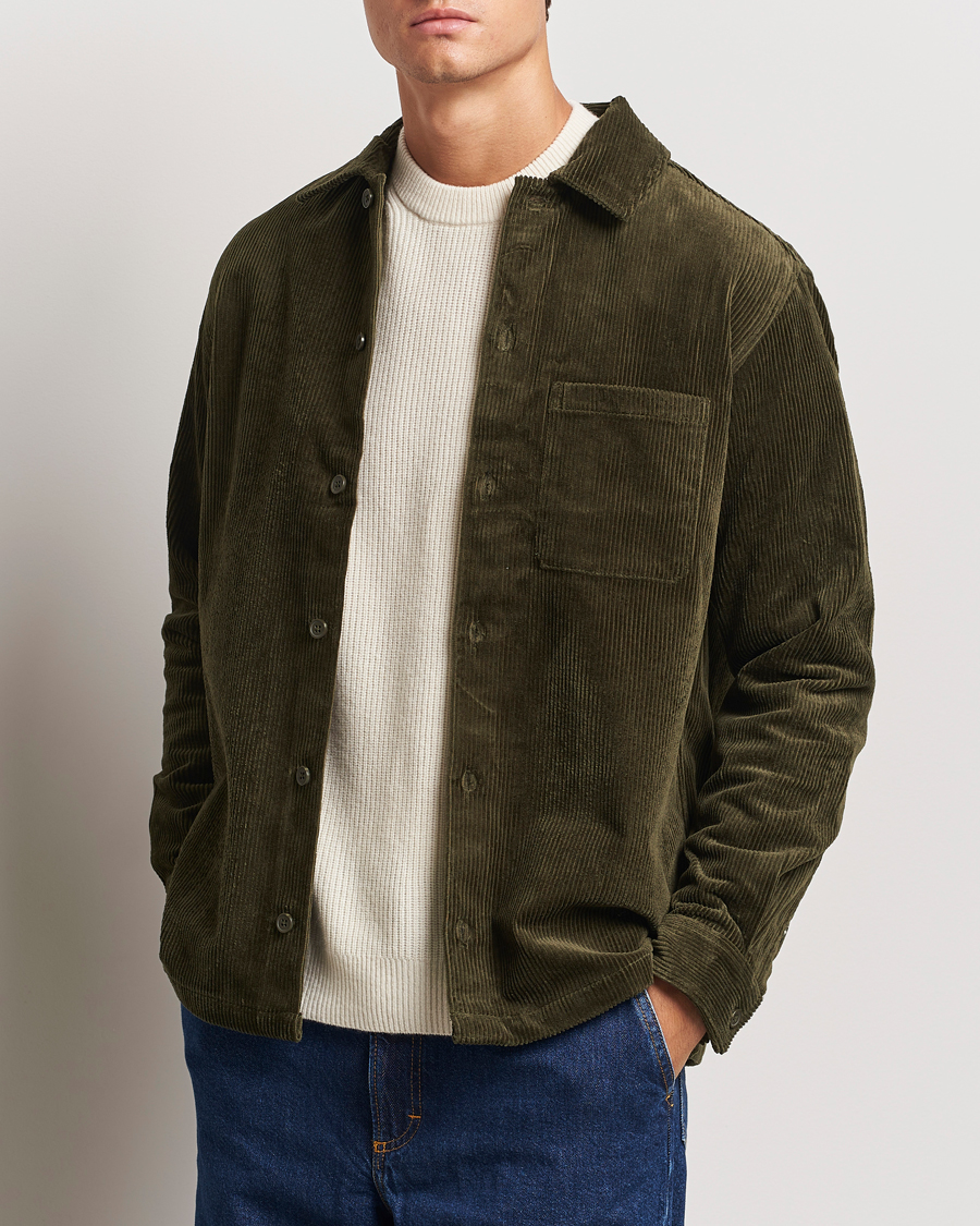 Uomini | Casual | Samsøe Samsøe | Damon Corduroy Overshirt Forest Night