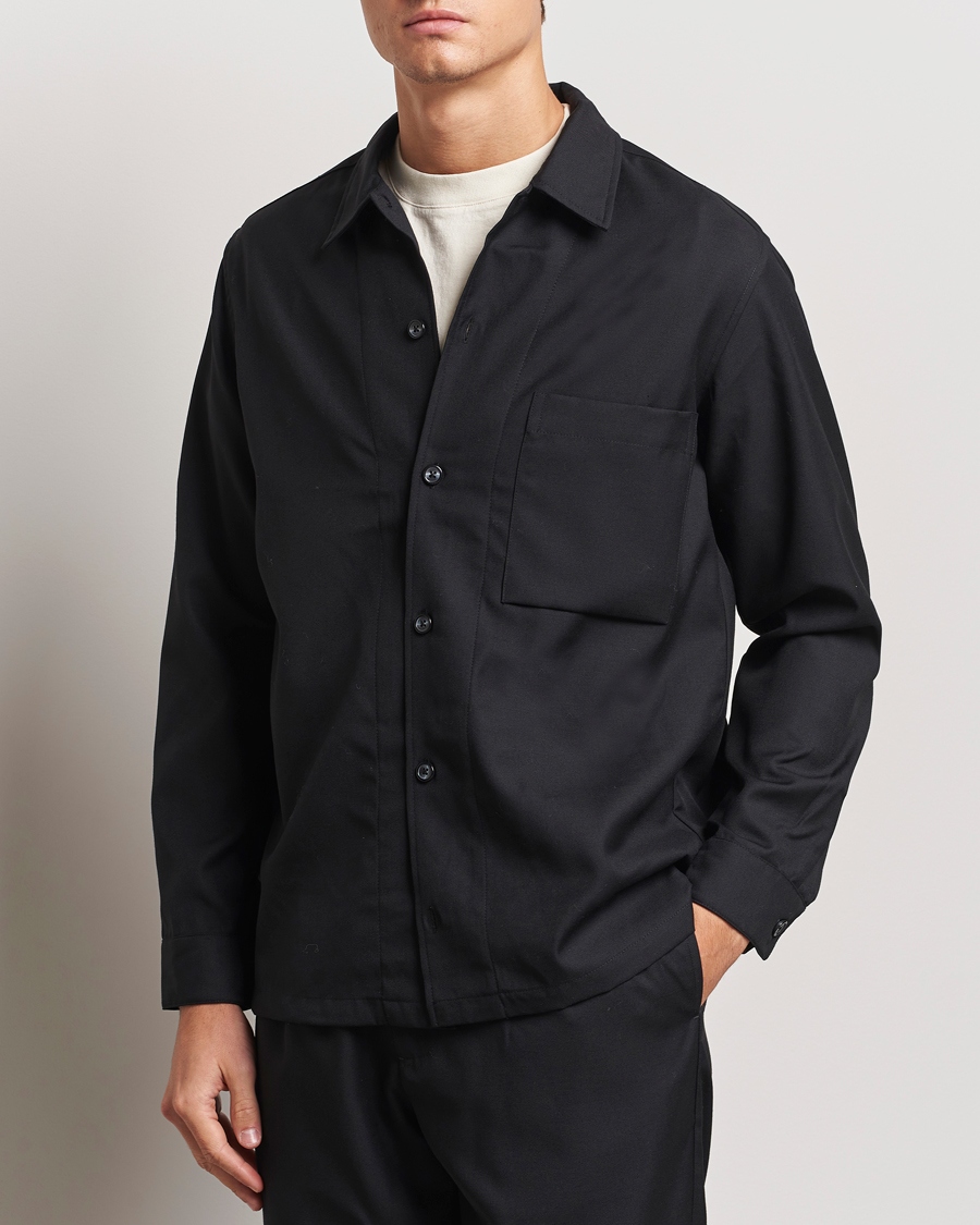 Uomini |  | Samsøe Samsøe | Damon Wool Overshirt Black