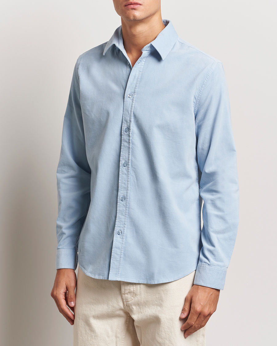 Uomini | Casual | Samsøe Samsøe | Liam Baby Cord Shirt Subdued Blue