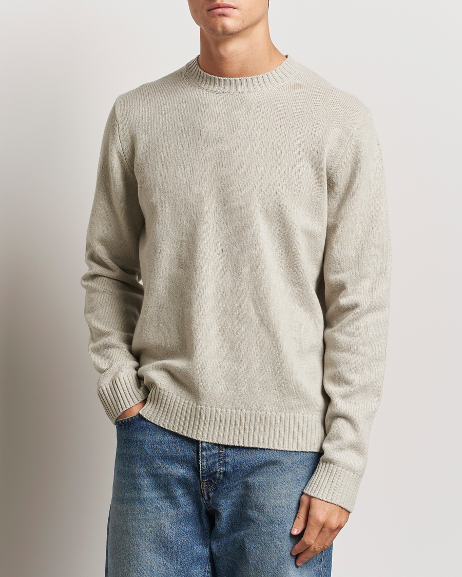 Uomini |  | Samsøe Samsøe | Sylli Wool Crew Neck Abbey Stone