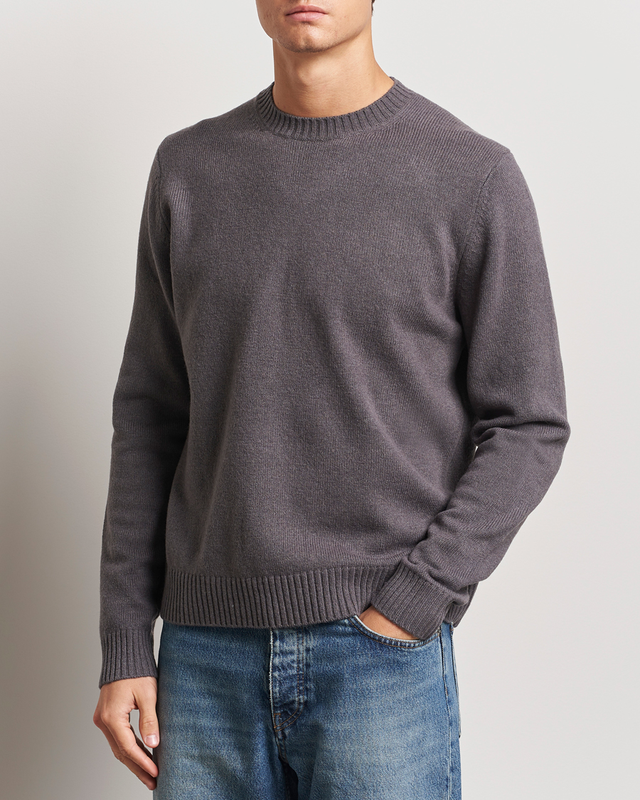 Uomini |  | Samsøe Samsøe | Sylli Wool Crew Neck Volcanic Ash