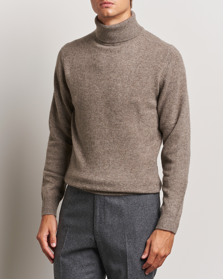 Uomini |  | Stenströms | Knitted Yak/Merino Rollneck Brown