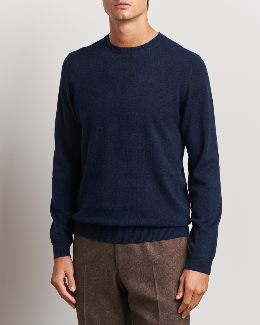 Uomini | Maglie a girocollo | Stenströms | Cashmere Crewneck Navy