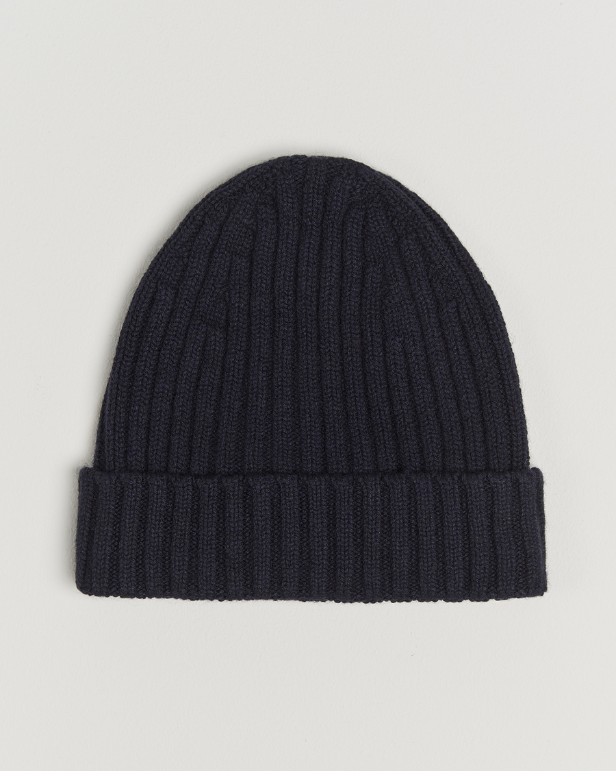 Uomini | Berretti | Stenströms | Ribbed Cotton/Cashmere Hat Grey