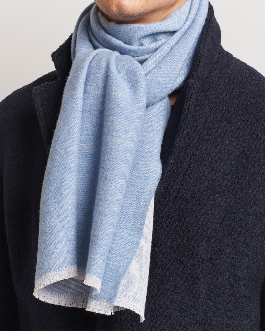 Uomini | Sciarpe | Stenströms | Wool Scarf Light Blue