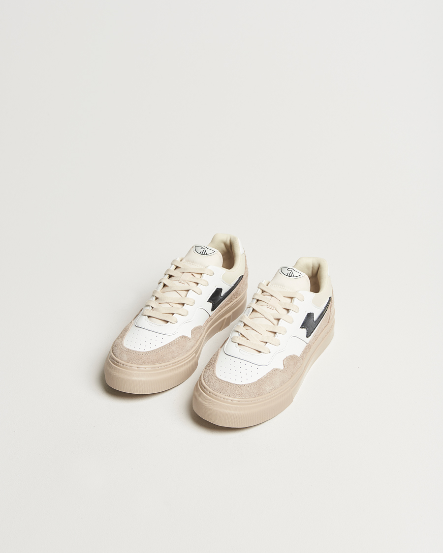 Uomini |  | Stepney Workers Club | Pearl S-Strike Leather/Suede Sneaker Winter White