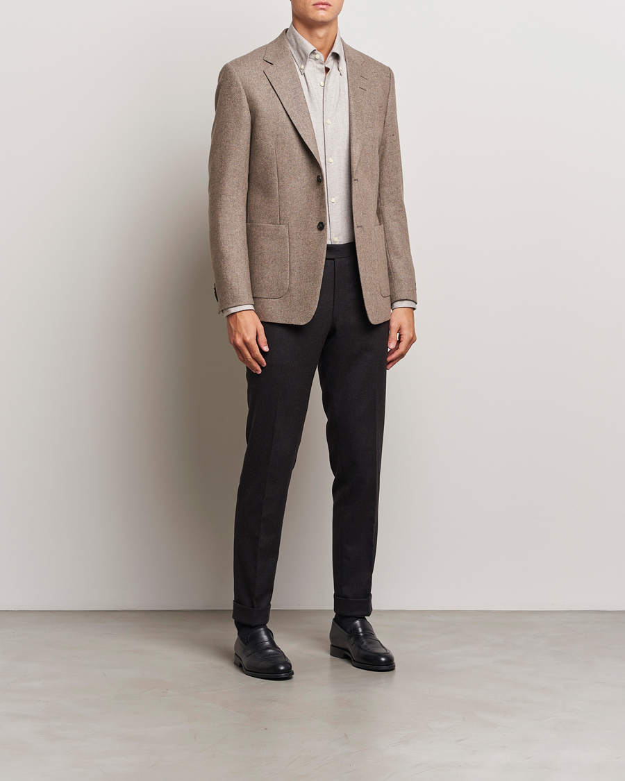 Uomini | Blazers | Tiger of Sweden | Justin Brushed Wool Blazer Burlywood