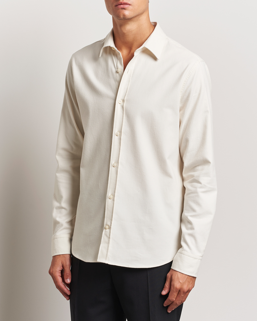 Uomini | Casual | Tiger of Sweden | Benjamins Brushed Twill Shirt Seashell