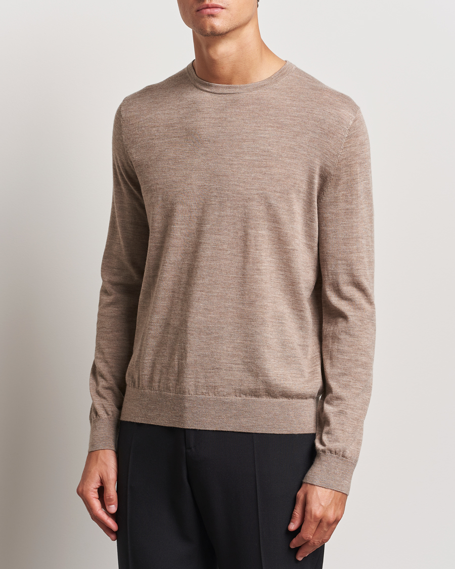 Uomini | Maglie a girocollo | Tiger of Sweden | Connor Crew Neck Pullover Beige Melange