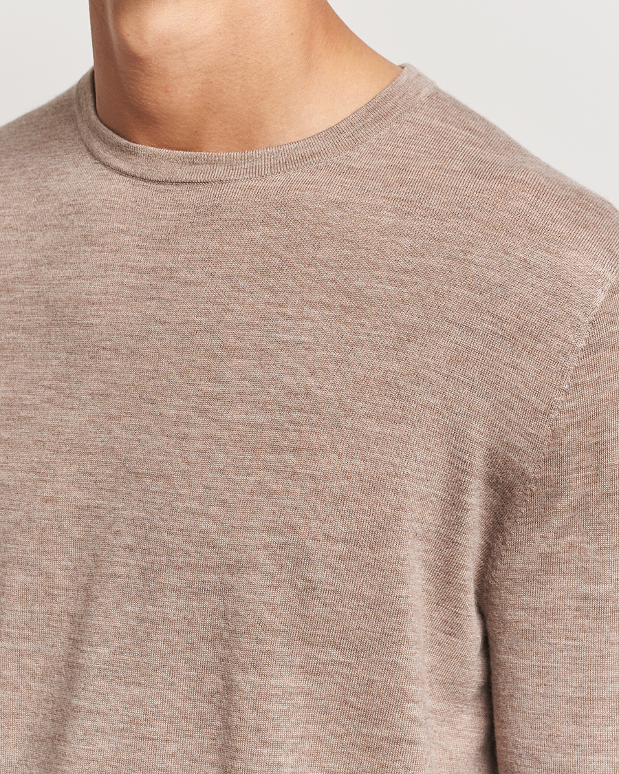 Uomini | Maglieria | Tiger of Sweden | Connor Crew Neck Pullover Beige Melange